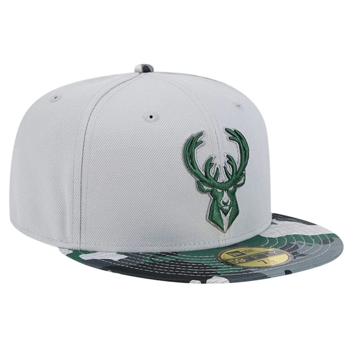 Milwaukee Bucks Active Color Camo Visor 59FIFTY Fitted Hat Gray - New Era outlet