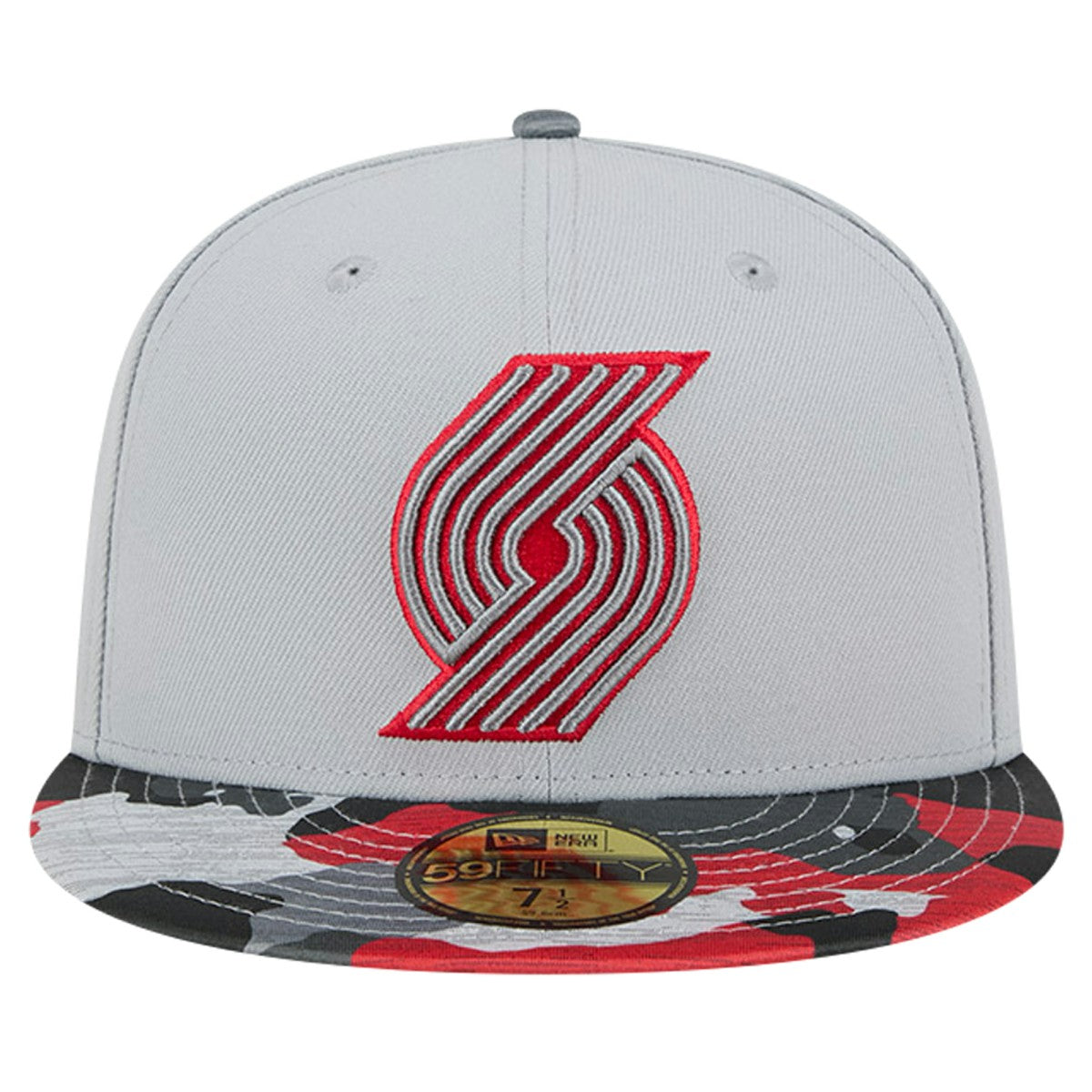 Portland Trail Blazers Active Color Camo Visor 59FIFTY Fitted Hat Gray - New Era