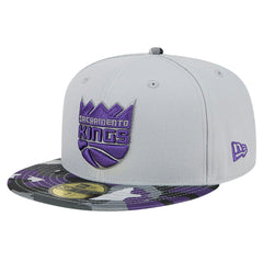 Sacramento Kings Active Color Camo Visor 59FIFTY Fitted Hat Gray - New Era