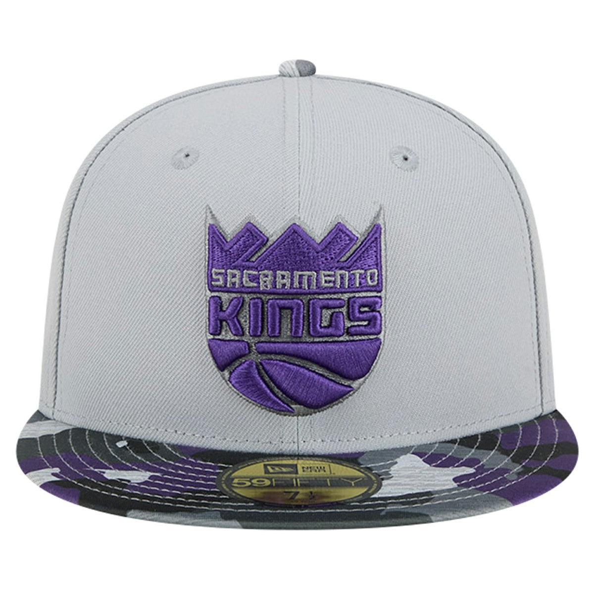 Sacramento Kings Active Color Camo Visor 59FIFTY Fitted Hat Gray - New Era