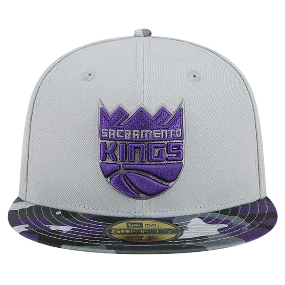 Sacramento Kings Active Color Camo Visor 59FIFTY Fitted Hat Gray - New Era