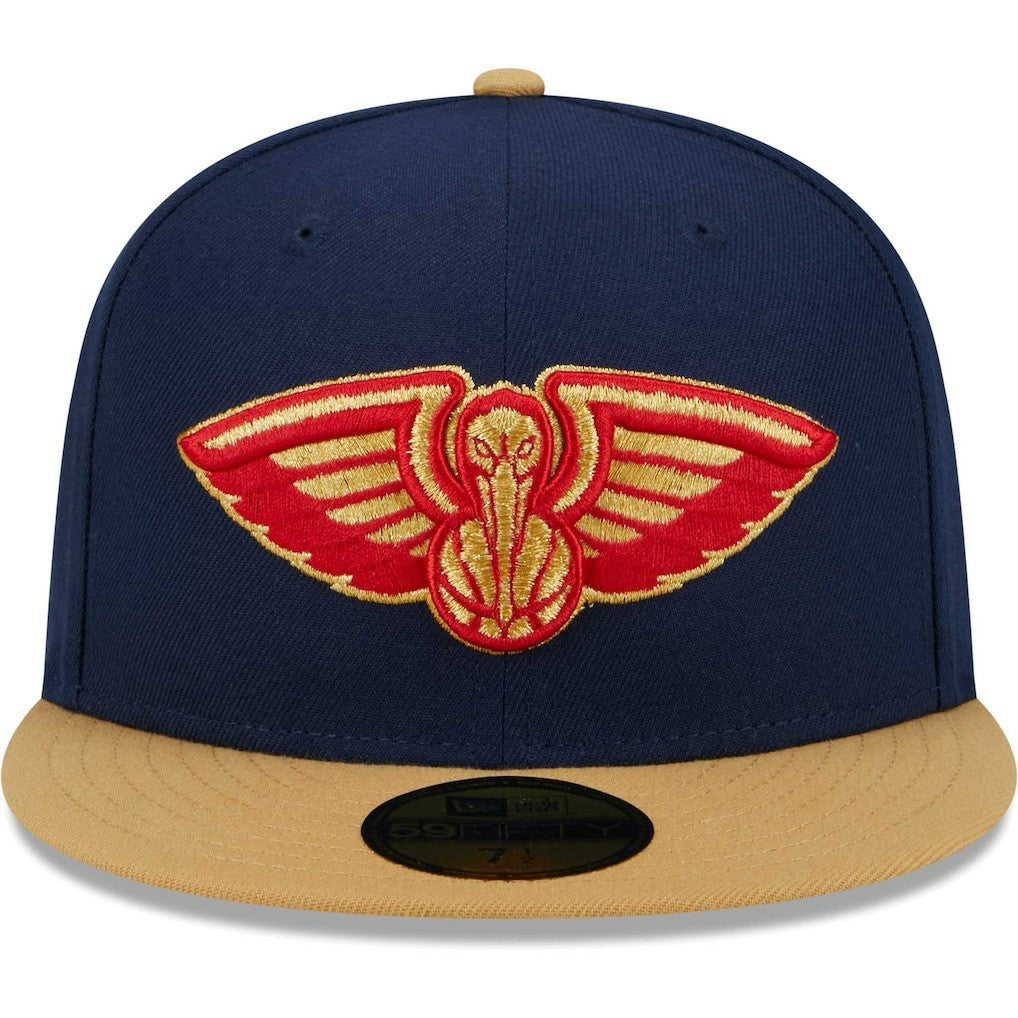 New Orleans Pelicans Gameday Gold Pop Stars 59FIFTY Fitted Hat Navy/Gold - New Era