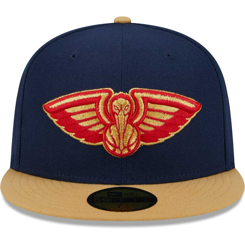 New Orleans Pelicans Gameday Gold Pop Stars 59FIFTY Fitted Hat Navy/Gold - New Era