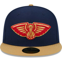 New Orleans Pelicans Gameday Gold Pop Stars 59FIFTY Fitted Hat Navy/Gold - New Era
