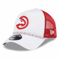 Atlanta Hawks Court Sport Foam A-Frame 9FORTY Adjustable Trucker Hat White/Red - New Era