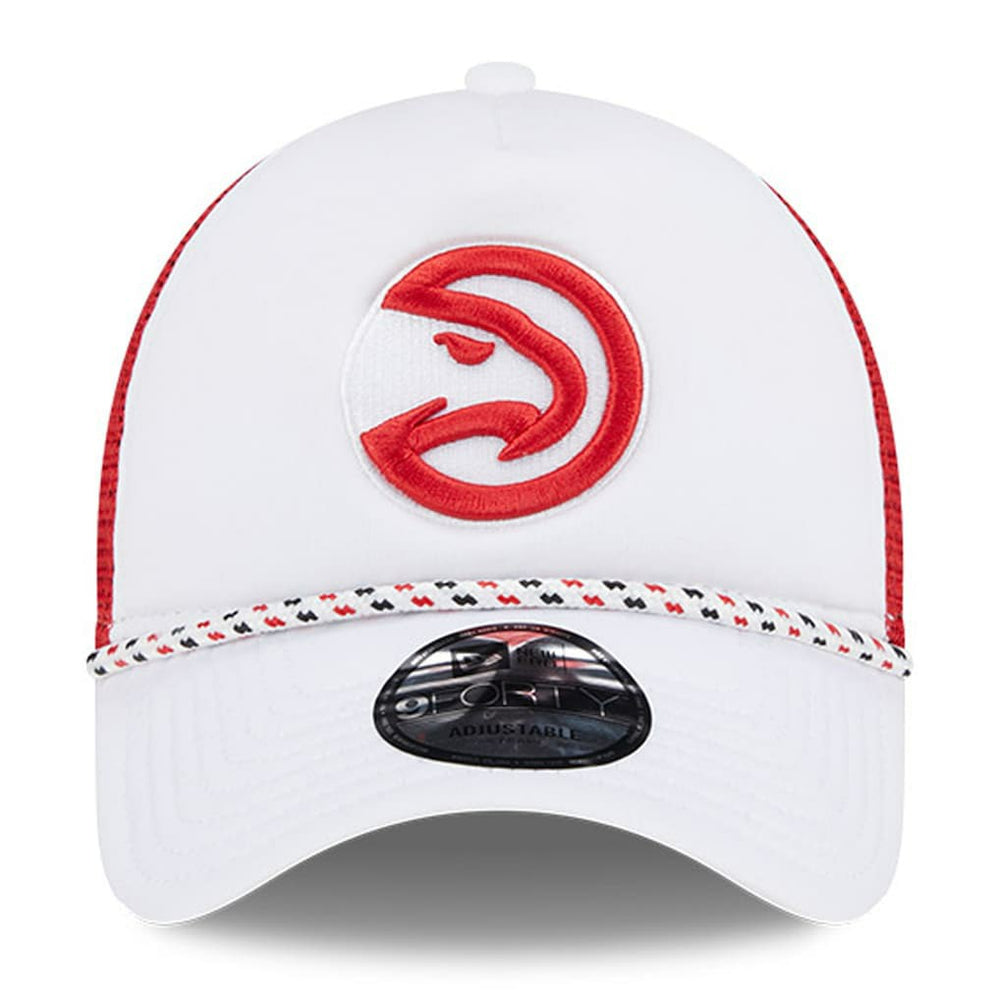 Atlanta Hawks Court Sport Foam A-Frame 9FORTY Adjustable Trucker Hat White/Red - New Era