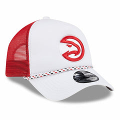 Atlanta Hawks Court Sport Foam A-Frame 9FORTY Adjustable Trucker Hat White/Red - New Era