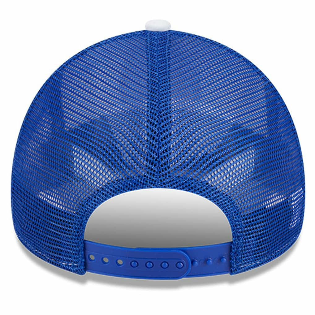 Golden State Warriors Court Sport Foam A-Frame 9FORTY Adjustable Trucker Hat White/Royal - New Era