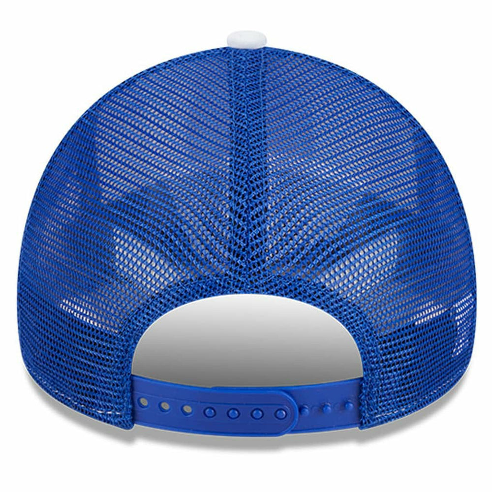 Golden State Warriors Court Sport Foam A-Frame 9FORTY Adjustable Trucker Hat White/Royal - New Era