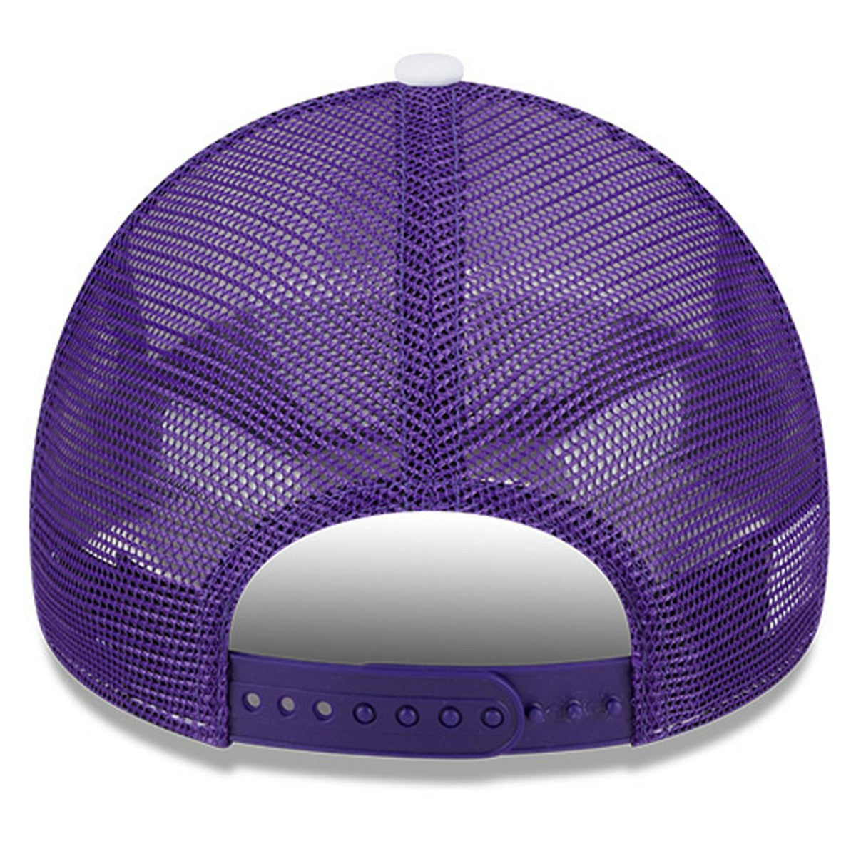 Los Angeles Lakers Court Sport Foam A-Frame 9FORTY Adjustable Trucker Hat White/Purple - New Era