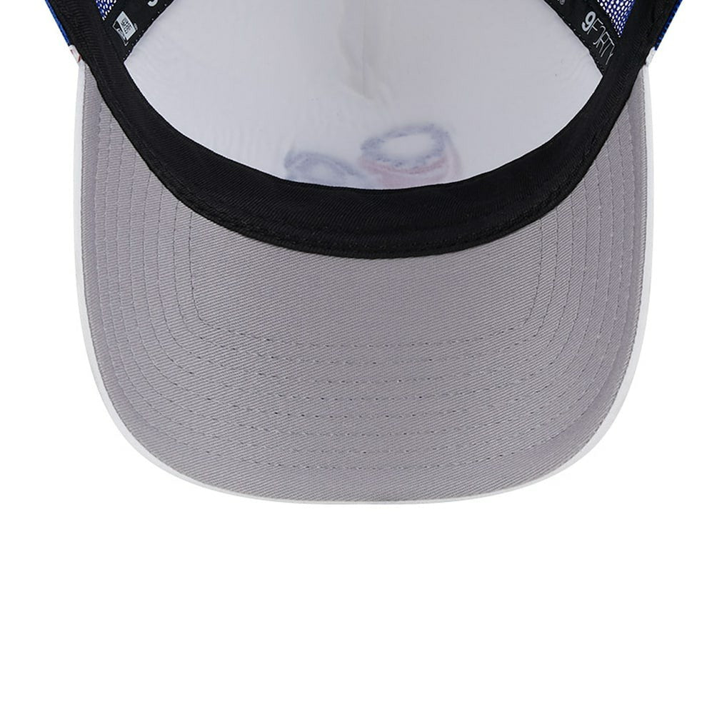 Philadelphia 76ers Court Sport Foam A-Frame 9FORTY Adjustable Trucker Hat White/Royal - New Era