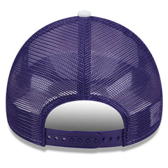 Phoenix Suns Court Sport Foam A-Frame 9FORTY Adjustable Trucker Hat White/Purple - New Era