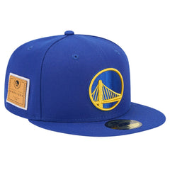 Golden State Warriors Court Sport Leather Applique 59FIFTY Fitted Hat Royal - New Era