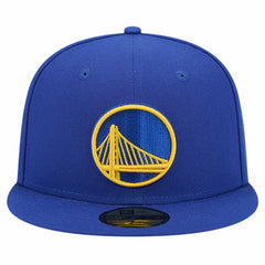 Golden State Warriors Court Sport Leather Applique 59FIFTY Fitted Hat Royal - New Era