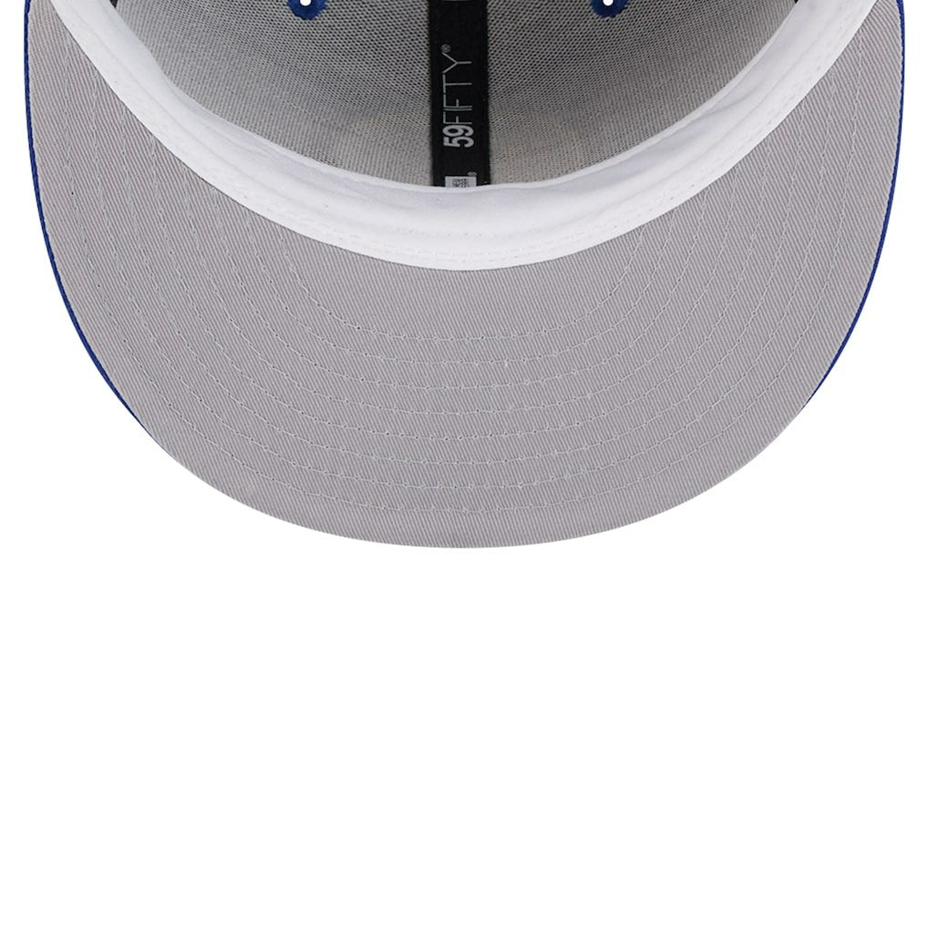 Golden State Warriors Court Sport Leather Applique 59FIFTY Fitted Hat Royal - New Era