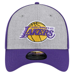 Los Angeles Lakers Two-Tone 39THIRTY Flex Hat Heather Gray/Purple - New Era
