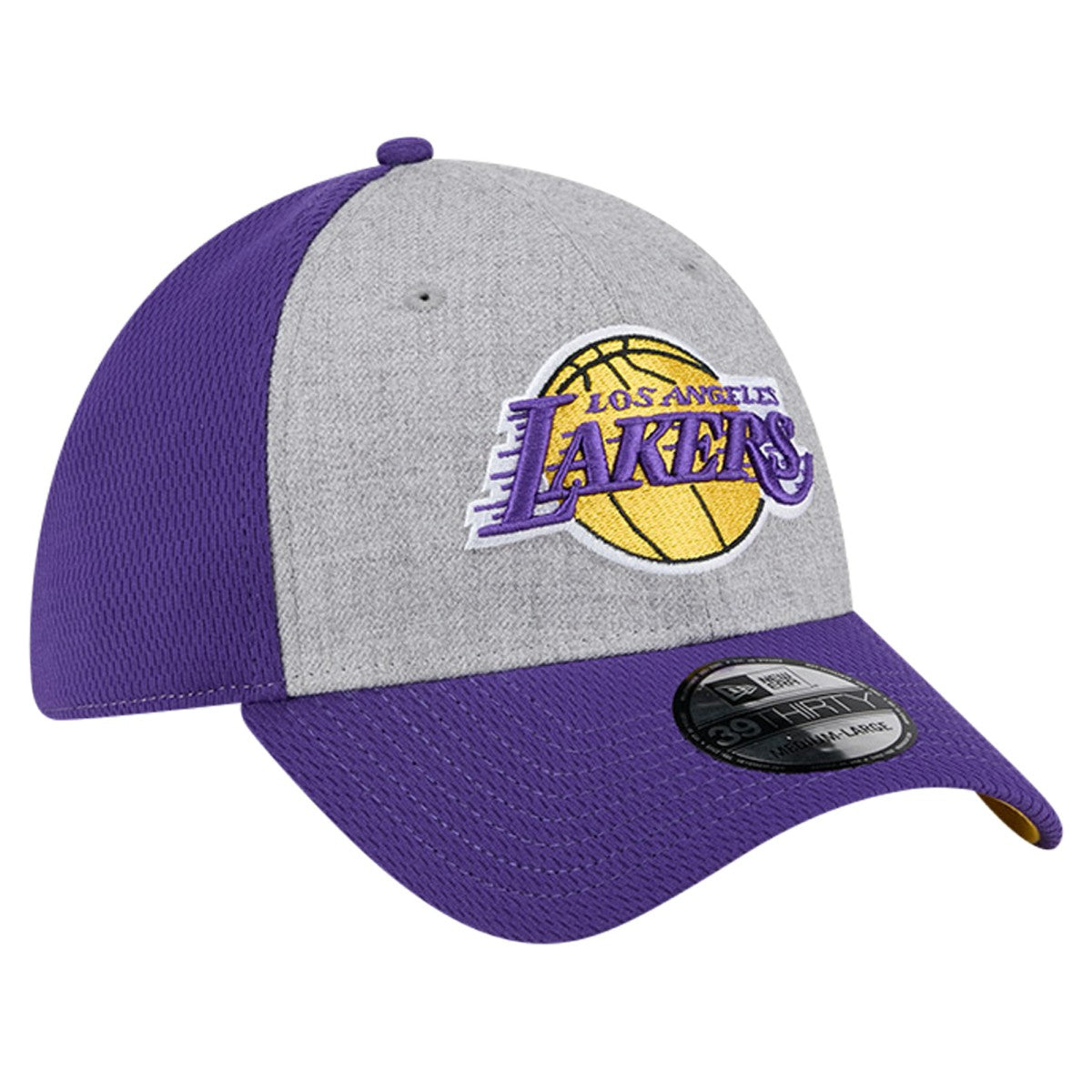 Los Angeles Lakers Two-Tone 39THIRTY Flex Hat Heather Gray/Purple - New Era