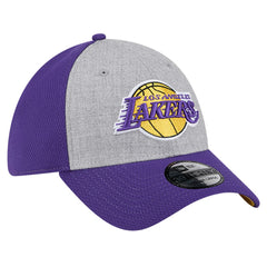 Los Angeles Lakers Two-Tone 39THIRTY Flex Hat Heather Gray/Purple - New Era