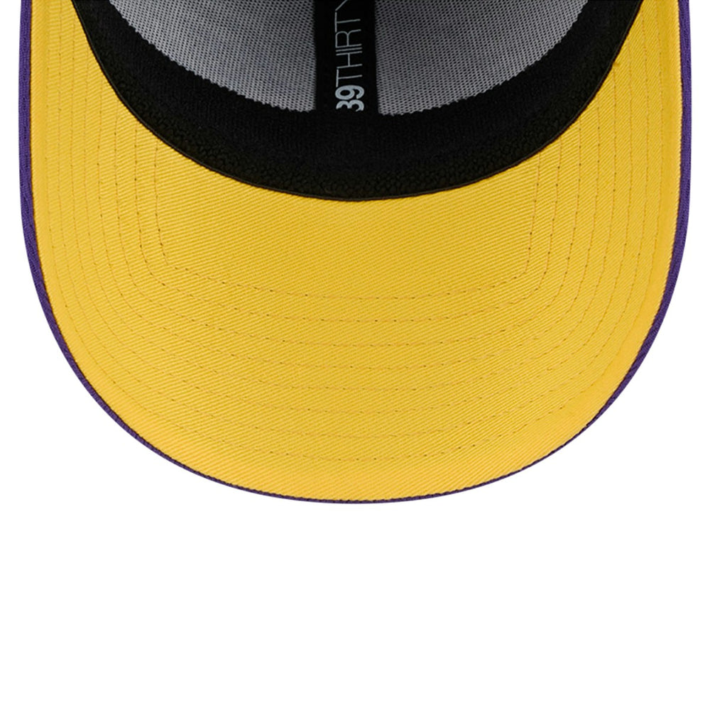 Los Angeles Lakers Two-Tone 39THIRTY Flex Hat Heather Gray/Purple - New Era