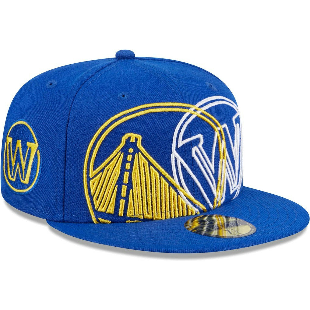 Golden State Warriors Game Day Hollow Logo Mashup 59FIFTY Fitted Hat Royal - New Era