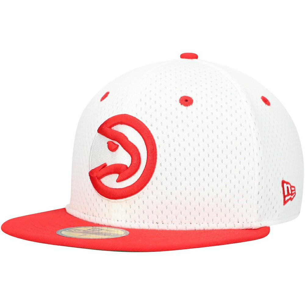 Atlanta Hawks Throwback 2Tone 59FIFTY Fitted Hat White/Red - New Era