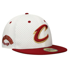 Cleveland Cavaliers Throwback 2Tone 59FIFTY Fitted Hat White/Wine - New Era