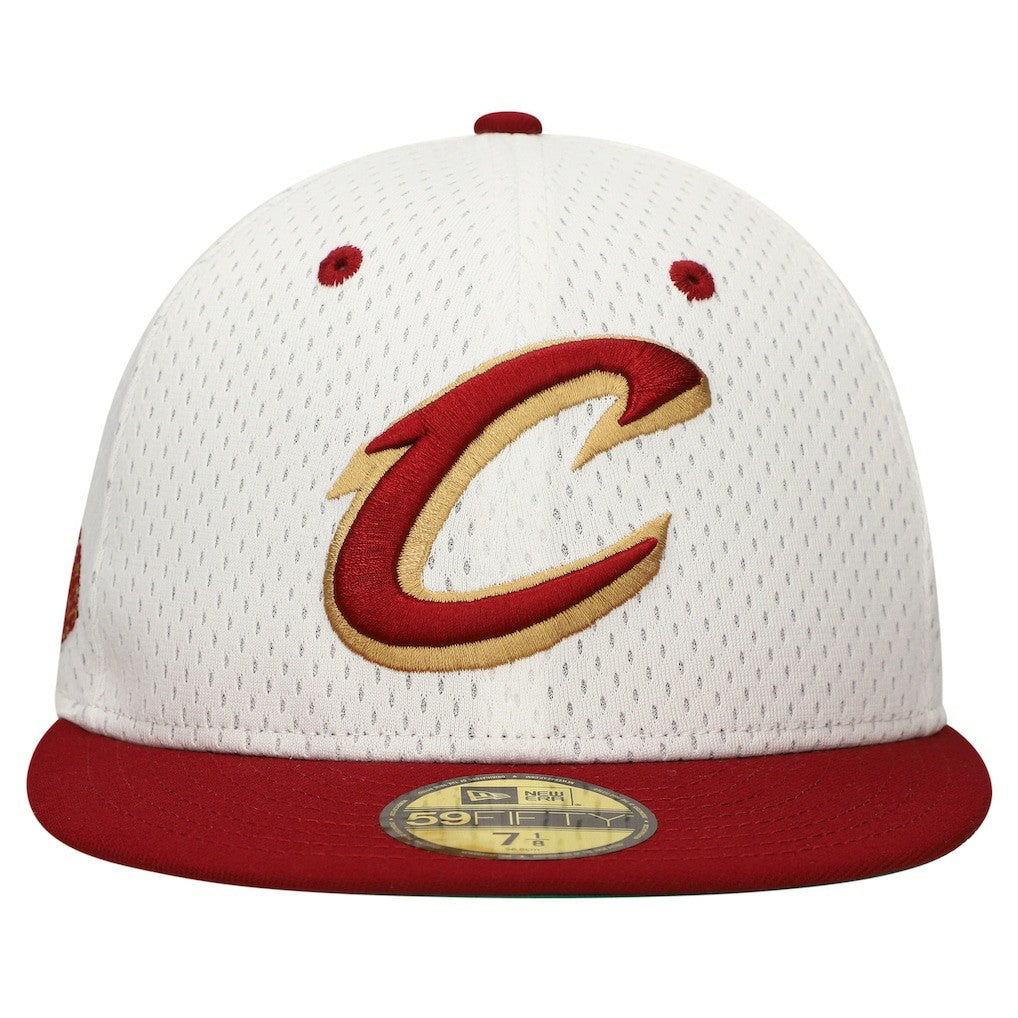 Cleveland Cavaliers Throwback 2Tone 59FIFTY Fitted Hat White/Wine - New Era