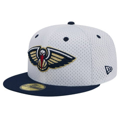 New Orleans Pelicans Throwback 2Tone 59FIFTY Fitted Hat White/Navy - New Era