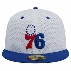 Philadelphia 76ers Throwback 2Tone 59FIFTY Fitted Hat White/Royal - New Era