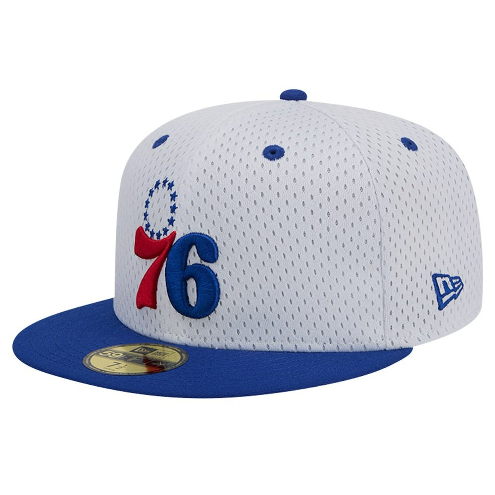 Philadelphia 76ers Throwback 2Tone 59FIFTY Fitted Hat White/Royal - New Era