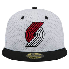 Portland Trail Blazers Throwback 2Tone 59FIFTY Fitted Hat White/Black - New Era outlet
