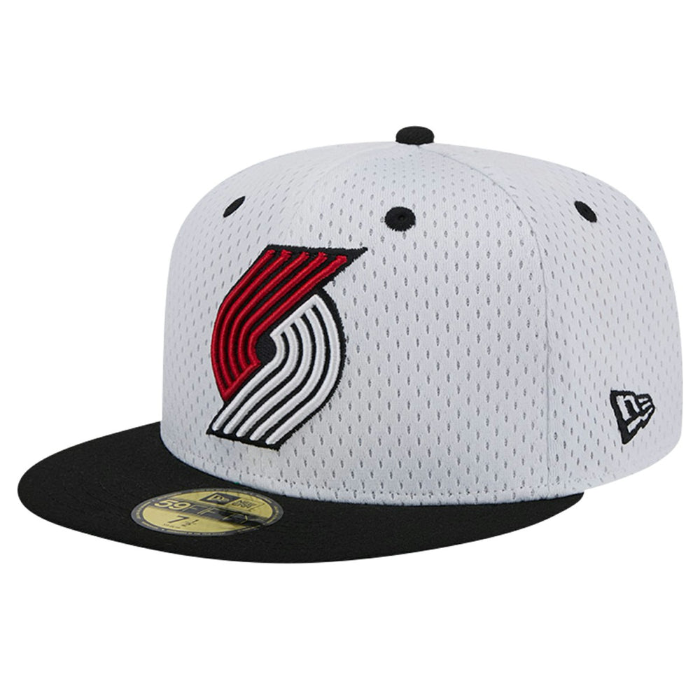 Portland Trail Blazers Throwback 2Tone 59FIFTY Fitted Hat White/Black - New Era outlet
