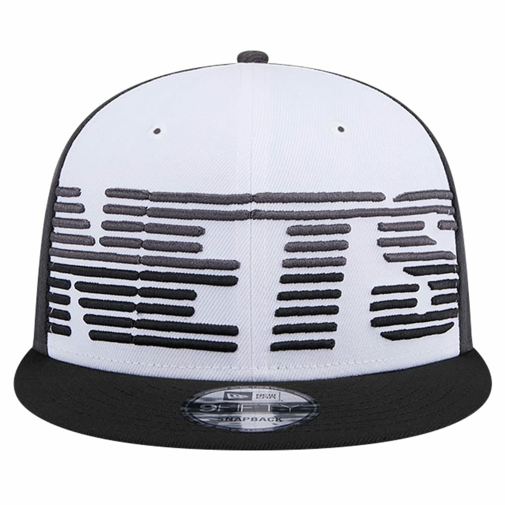 Brooklyn Nets Throwback Gradient Tech Font 9FIFTY Snapback Hat White/Black - New Era