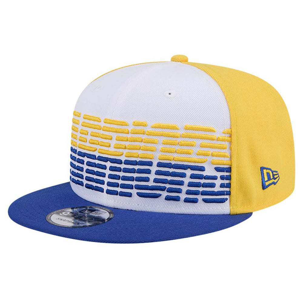 Golden State Warriors Throwback Gradient Tech Font 9FIFTY Snapback Hat White/Royal - New Era