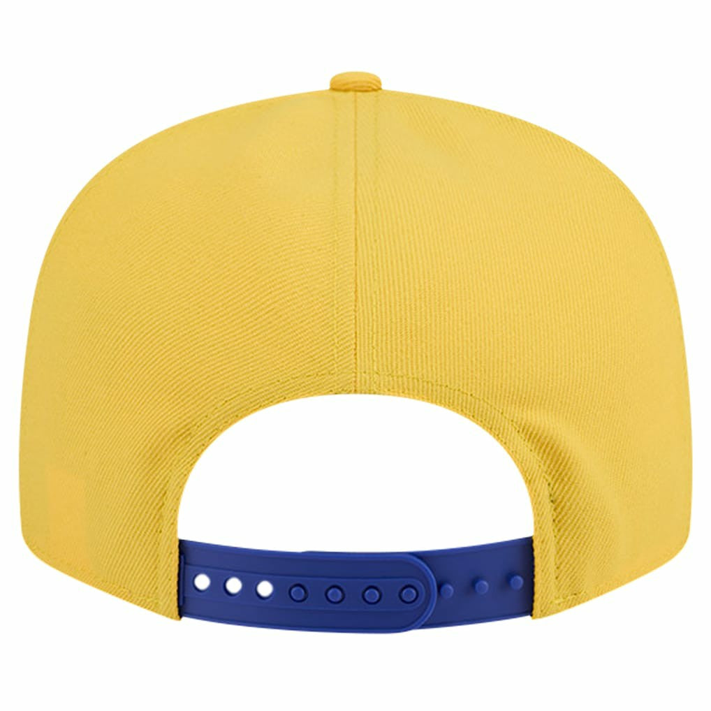 Golden State Warriors Throwback Gradient Tech Font 9FIFTY Snapback Hat White/Royal - New Era
