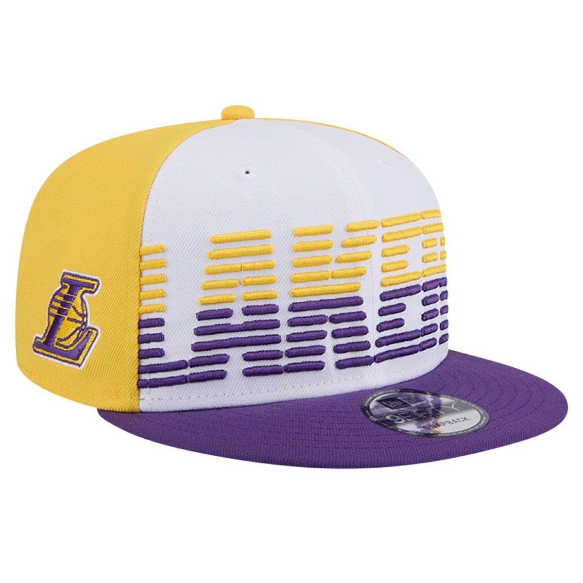 Los Angeles Lakers Throwback Gradient Tech Font 9FIFTY Snapback Hat White/Purple - New Era outlet