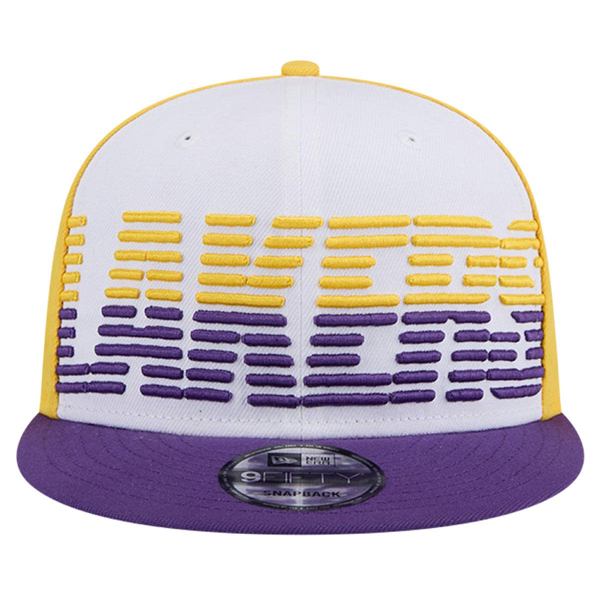 Los Angeles Lakers Throwback Gradient Tech Font 9FIFTY Snapback Hat White/Purple - New Era outlet