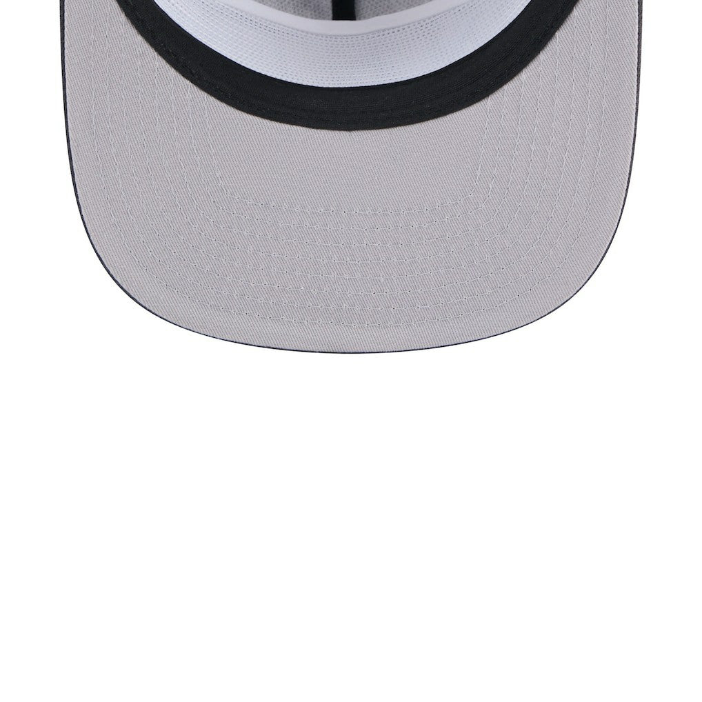 Brooklyn Nets Throwback Team Arch Golfer Snapback Hat Black/Charcoal - New Era