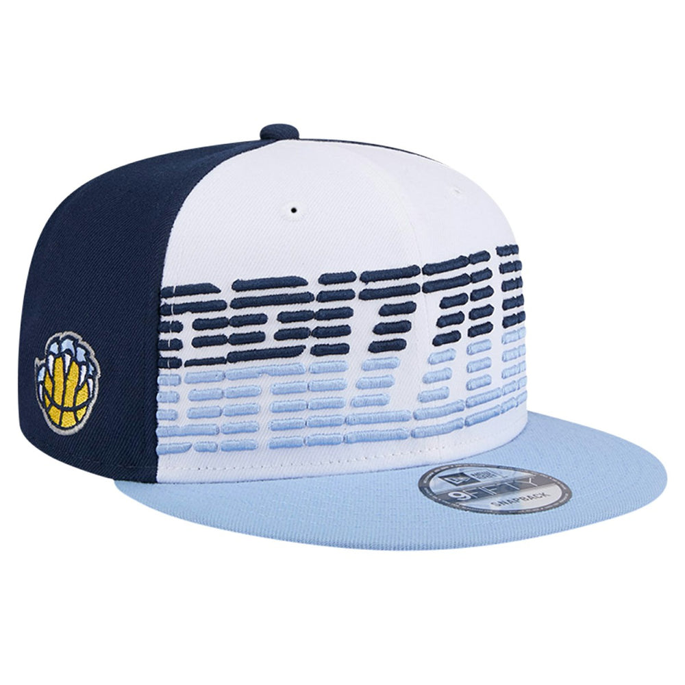 Memphis Grizzlies Throwback Gradient Tech Font 9FIFTY Snapback Hat White/Light Blue - New Era