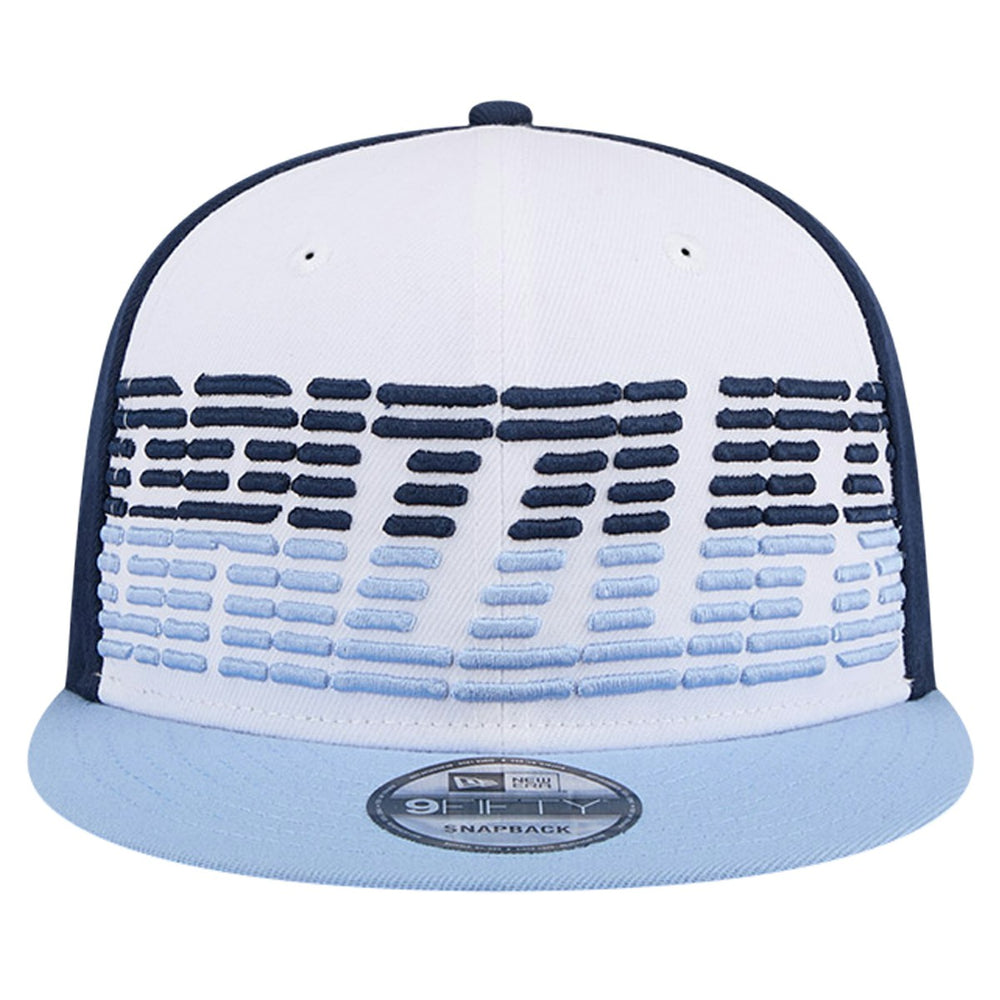 Memphis Grizzlies Throwback Gradient Tech Font 9FIFTY Snapback Hat White/Light Blue - New Era
