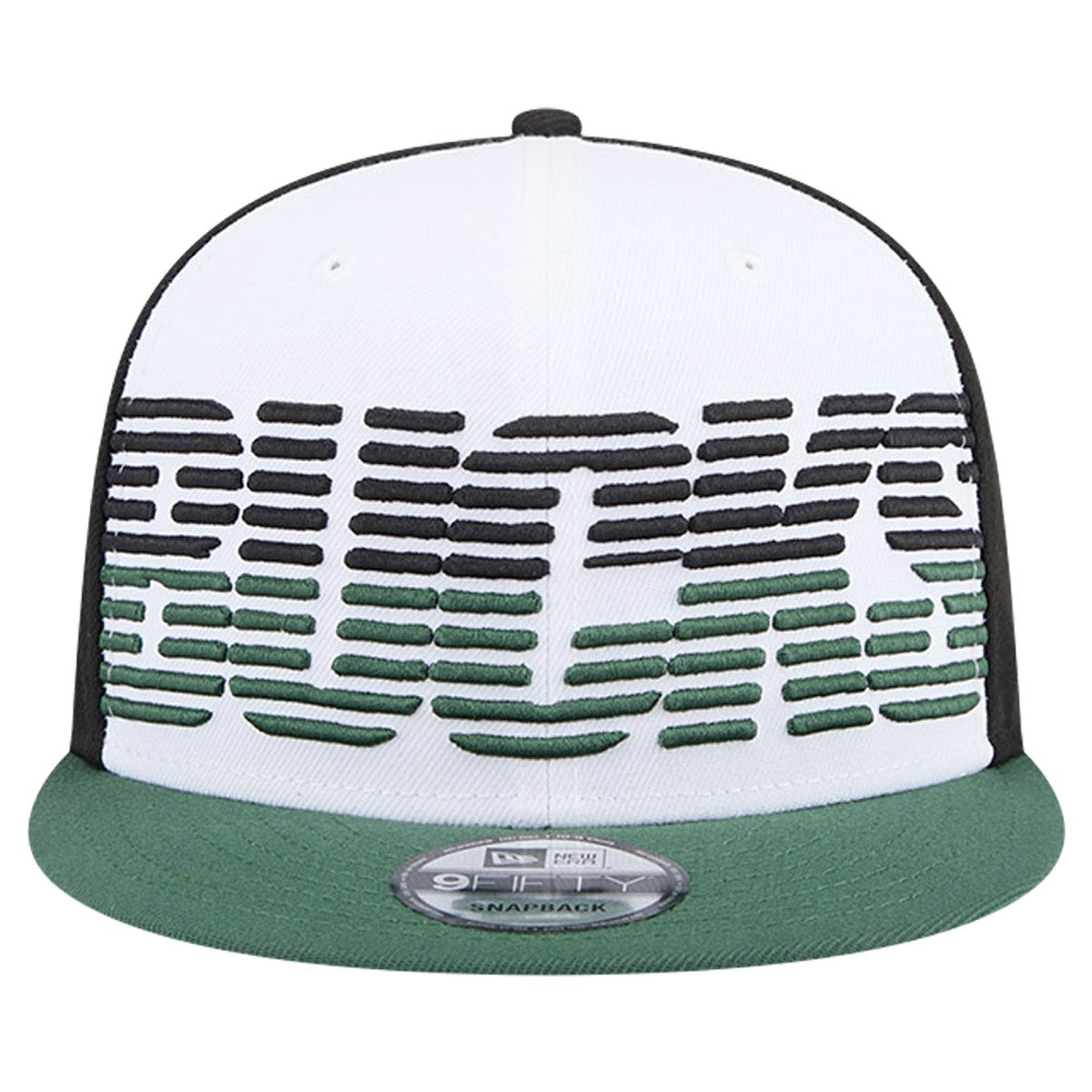 Milwaukee Bucks Throwback Gradient Tech Font 9FIFTY Snapback Hat White/Hunter Green - New Era