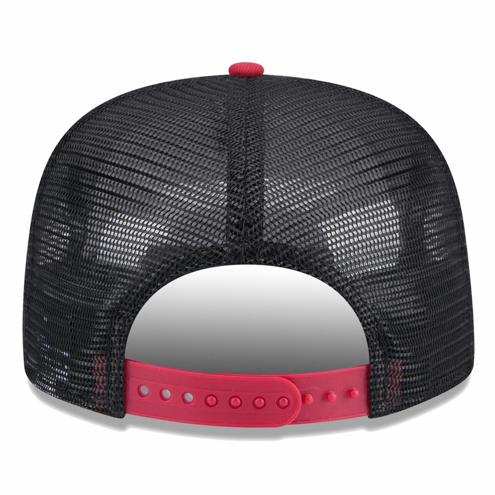 Miami Heat Throwback Team Arch Golfer Snapback Hat Black/Red - New Era