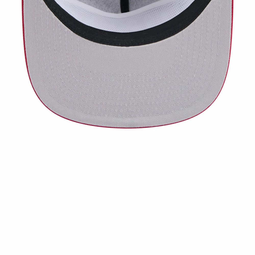 Miami Heat Throwback Team Arch Golfer Snapback Hat Black/Red - New Era