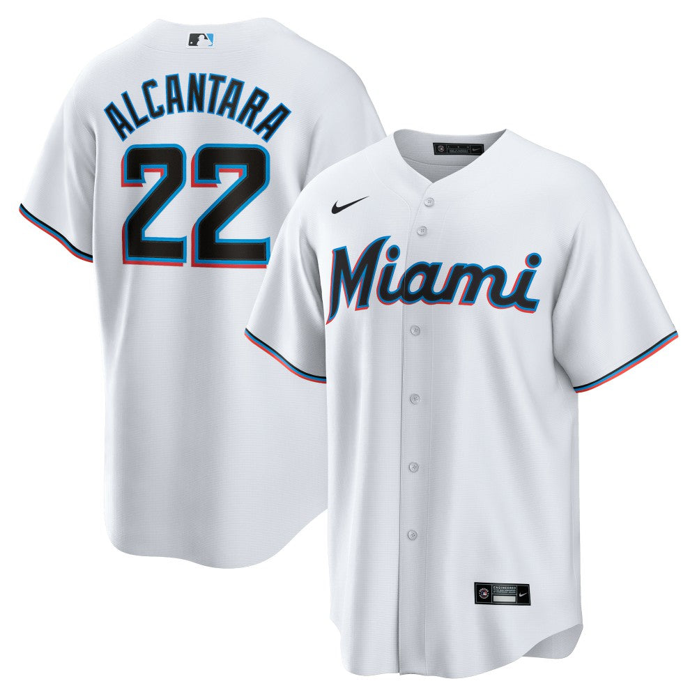 Sandy Alcantara Miami Marlins Nike Replica Player Jersey - White Jerseys