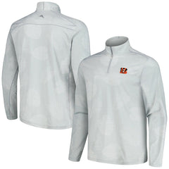 Cincinnati Bengals Delray Frond IslandZone Half-Zip Sweatshirt - Gray Sweatshirts