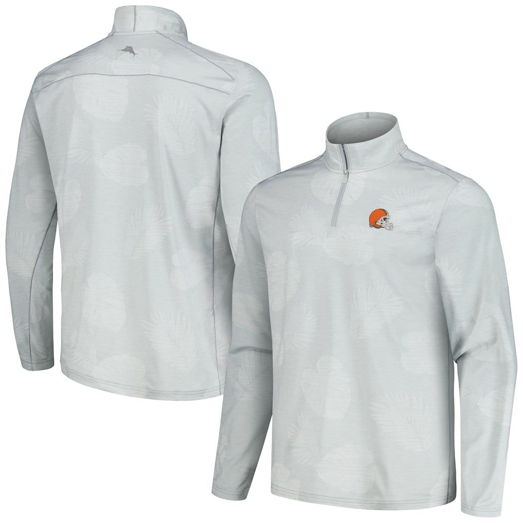 Cleveland Browns Delray Frond IslandZone Half-Zip Sweatshirt - Gray Sweatshirts