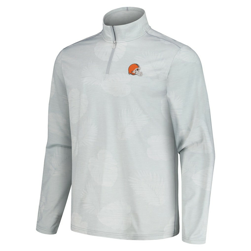 Cleveland Browns Delray Frond IslandZone Half-Zip Sweatshirt - Gray Sweatshirts