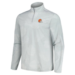 Cleveland Browns Delray Frond IslandZone Half-Zip Sweatshirt - Gray Sweatshirts