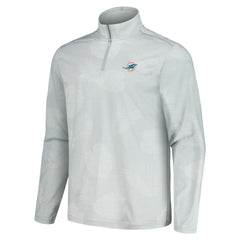 Miami Dolphins Delray Frond IslandZone Half-Zip Sweatshirt - Gray Sweatshirts
