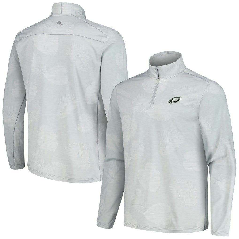 Philadelphia Eagles Delray Frond IslandZone Half-Zip Sweatshirt - Gray Sweatshirts